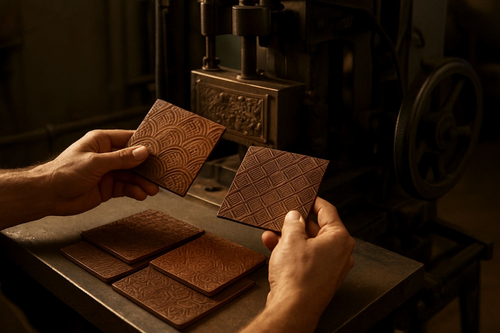 Leather Grain Plates